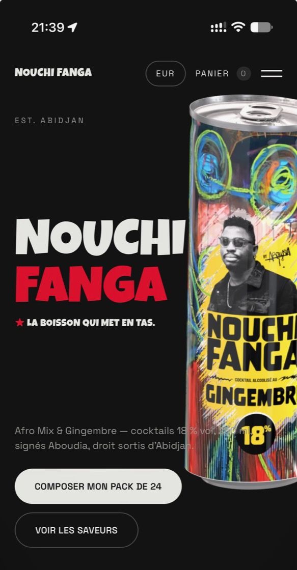 Nouchi Fanga sur téléphone : la bannière
